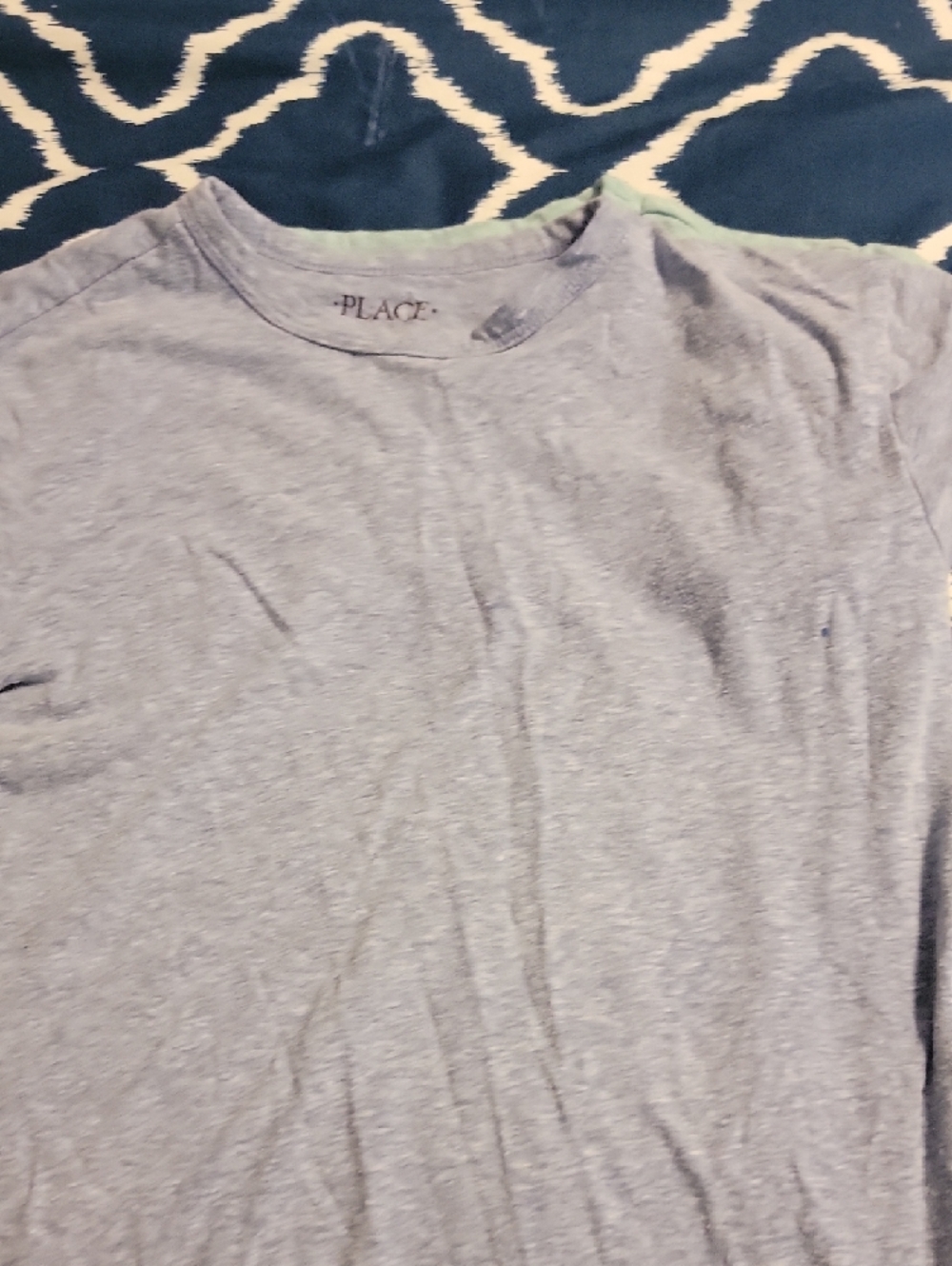 Childrens Place 3-Pack Solid Tees - Peach, Heather Blue, Mint - Picture 5 of 6